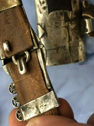 antique russian caucasian silver 84 dagger kinjal kindjal sword shamshir shashka 7