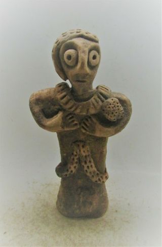 Ancient Syro - Hittite Terracotta Idol Mother Goddess Astarte