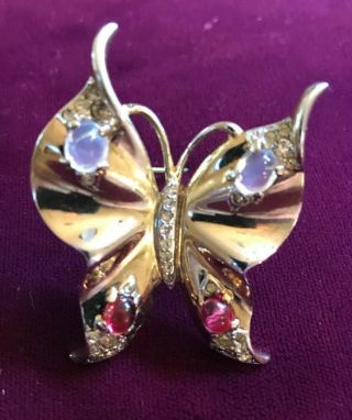 Vintage Sterling Silver Trifari Alfred Philippe Crown Butterfly - Medium Size Only