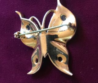 VINTAGE STERLING SILVER TRIFARI ALFRED PHILIPPE CROWN BUTTERFLY - Medium Size Only 2