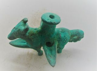 ANCIENT NEAR EASTERN BRONZE OIL LAMP IN THE FORM OF A BULL 1000 - 500BCE 4