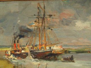 19th CENTURY EUGENE BOUDIN 1824 - 1898 CIRCLE SIGNED Antique Oil Painting 5