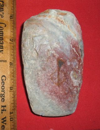 (4 ", ) Colorful Sahara Neolithic Flint Celt,  Axe,  Ancient African Artifact