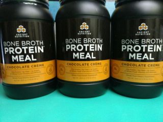 3 Ancient Nutrition Bone Broth Protein Meal Chocolate Creme 1.  79lbs Exp10/21