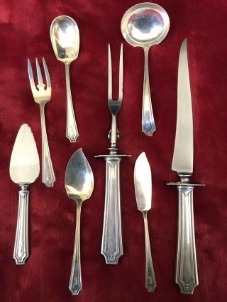 King Albert by Whiting Sterling Silver Flatware Service For 8,  Extra (83 Total) 4