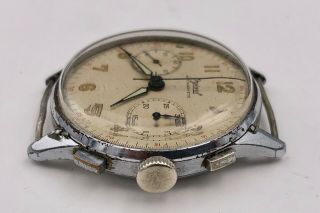 Vintage Ogival Valjour Chronograph Mens Wristwatch Movement Functioning 20mm 2