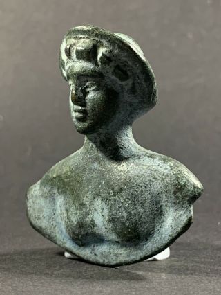 VERY RARE ITEM - ANCIENT ROMAN BRONZE BUST OF GODDESS VENUS - CIRCA 100BCE - 100AD 3