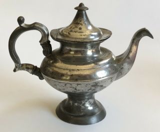 Antique Pewter Teapot