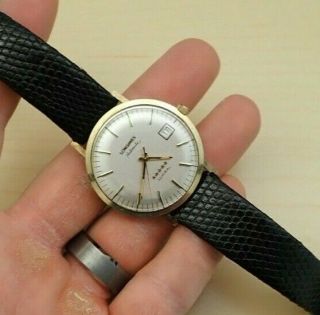 Vintage Longines 5 Star Admiral 14k Solid Gold Automatic Men 
