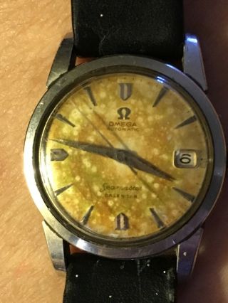 Vintage Omega Seamaster Calendar Watch Runs Needs Tlc