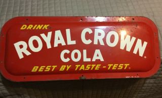 Rare Vintage Rc Royal Crown Cola Painted Metal Country Store Sign