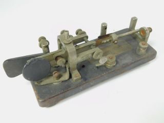 Vibroplex 4 Blue Racer Vintage 1918 Telegraph Key Radio Cw Morse Code Sn 61595
