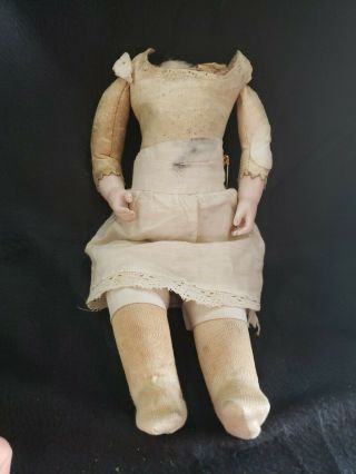 Antique French Bru Jne ? Doll Body With Bisque Arms