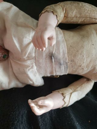 Antique French Bru Jne ? Doll Body with Bisque Arms 2