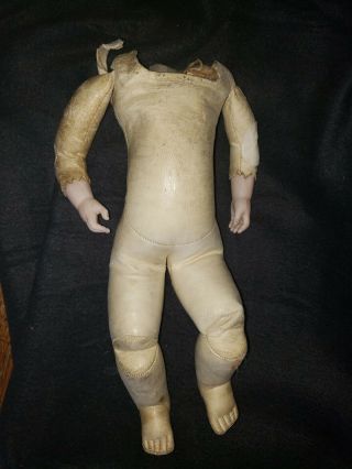 Antique French Bru Jne ? Doll Body with Bisque Arms 5