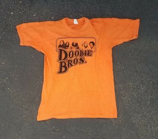 Rare Vtg 1970s Doobie Brothers Band Graphic Single Stitch T Shirt Size Large