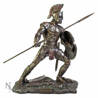 Achilleus Greek Warrior Vintage Statue Ornament Figurine Decor Ancient Sculpture