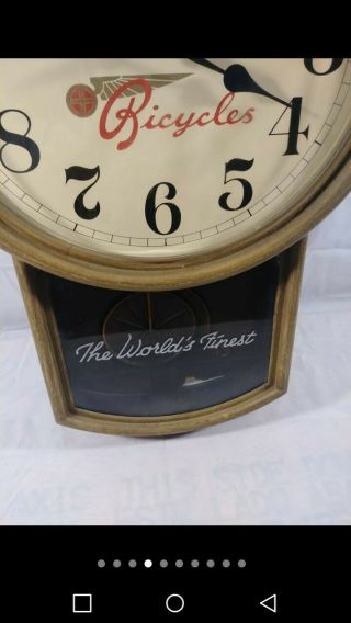 Vintage Schwinn Bicycles Dealership Clock Advertisement 4