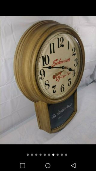 Vintage Schwinn Bicycles Dealership Clock Advertisement 7