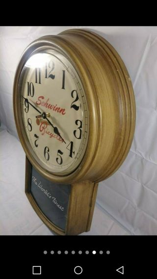 Vintage Schwinn Bicycles Dealership Clock Advertisement 8