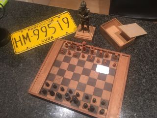 1927 Chess World Champion Jose Raul Capablanca Signed CHESSBOARD antique 7