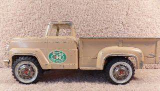 Vintage Hubley Mighty - Metal Toys Tan 800 Pressed Steel Metal Pick Up Truck Toy