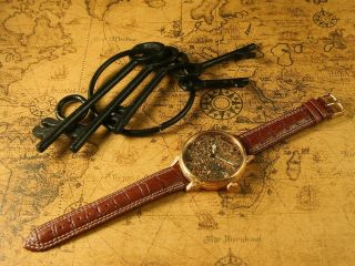 Jaeger LeCoultre Vintage Men ' s Wristwatch Gold Skeleton Mens Wrist Watch Swiss 12