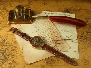 Jaeger LeCoultre Vintage Men ' s Wristwatch Gold Skeleton Mens Wrist Watch Swiss 2