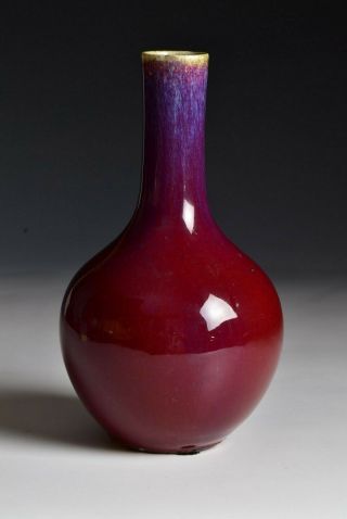 17th / 18th Century Chinese Flambe Glaze Bottle Vase 3