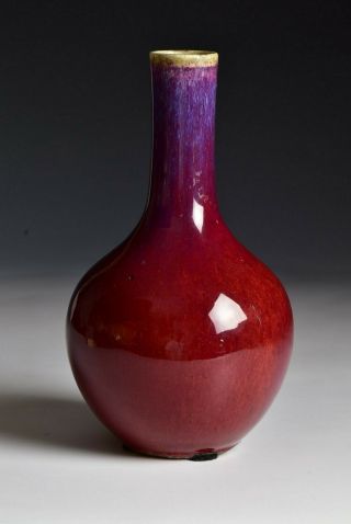 17th / 18th Century Chinese Flambe Glaze Bottle Vase 4