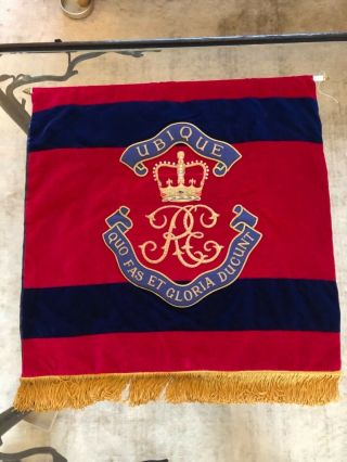 Collectible Vintage British Army Royal Artillery Military Flag Standard