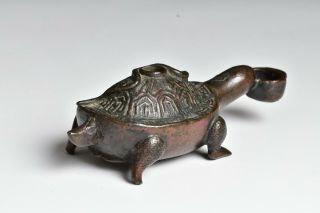 16th / 17th Century Ming Dynasty Chinese Bronze Figural Turtle Water Dropper 3