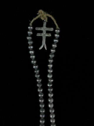 Antique Pueblo Dragonfly Cross Necklace 4