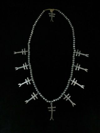 Antique Pueblo Dragonfly Cross Necklace 5