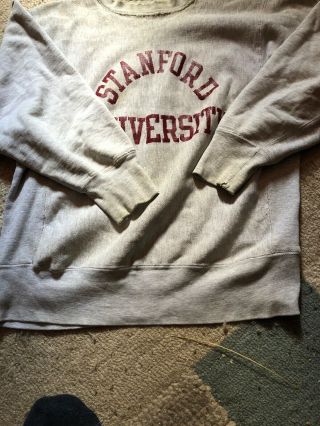 Vintage Stanford University Champion Reverse Weave Warm Up Sweatshirt Tri Blend