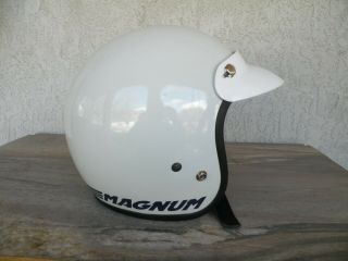 Vintage 1981 Bell Magnum Motorcycle Helmet With Visor Size 7 1/4