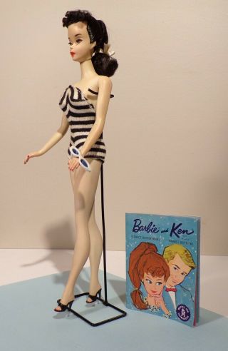 Vintage Barbie Raven/brunette Ponytail 3 850 W/accessories