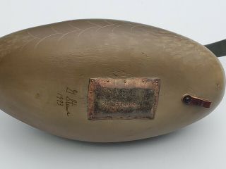 15 Inch George Strunk Wood Duck Decoy 1993 Signed Carved Glendora NJ 9
