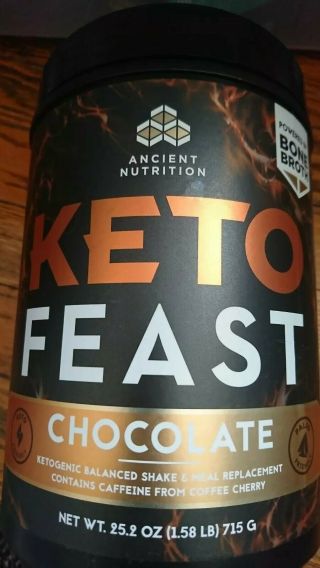 Ancient Nutrition Ketofeast Ketogenic Shake & Meal Replacement Chocolate 25.  2 Oz