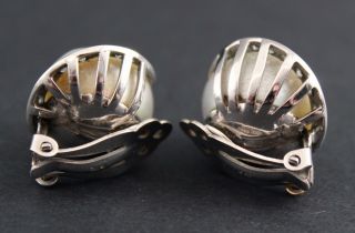 SEAMEN SCHEPP South Sea Cultured Mabe Pearl & Diamond 14kt Gold Earrings 9