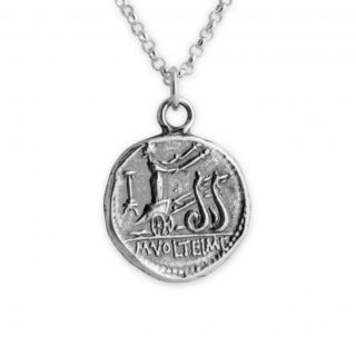 Athena Greek Goddess Ancient COIN 925 Sterling Silver 14 K Gold Plated Necklace 3
