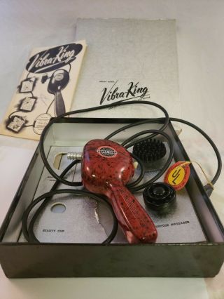 Vintage Vibra - King Actavator Model Fp W/ 2 Tips Orig Box Perfect Powerful Rare
