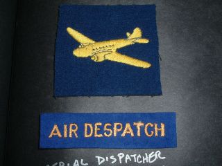 British Raf Air Dispatch Jump Master Patch And Tab