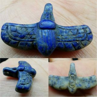 Ancient Unique Lapis Lazuli Stone Seal Amulet Pendant 32