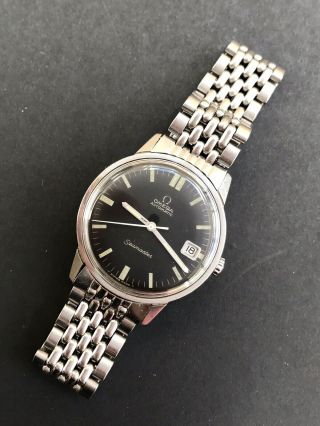 Vintage Omega Seamaster Auto Black Dial Ref 166.  002 C.  1968