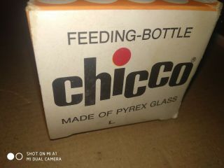 Vintage glass baby feeding bottle biberon chicco made in Italy 6