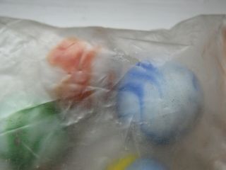 VINTAGE 5 ALLEY AGATE SHOOTERS IN MARBLE KING BIG BOY POLY BAG MARBLES 3