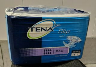 Plastic Backed Tena Slip Maxi Medium Adult Diaper Rare Vintage (21 Pack)