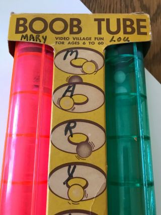 Vintage 1962 MB Milton Bradley Boob Tube Race Marble Game 5