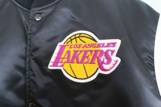 Reversible 1980s Vintage Los Angeles Lakers Starter Satin NBA Jacket Size Large 4